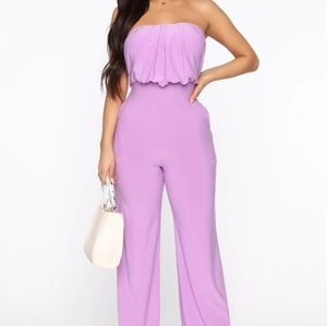 Fashion Nova Lavender Jumpsuit- Xsmall